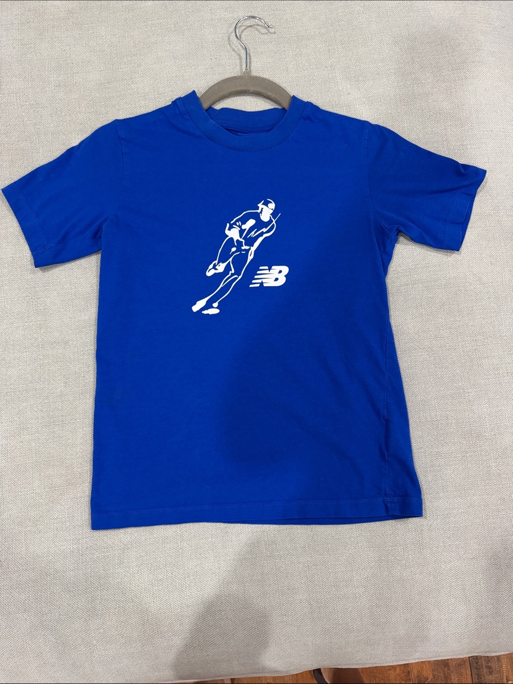 New Balance Royal Blue Short-Sleeve Tee with White Athletic Graphic
